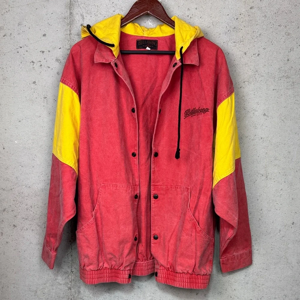 Vintage 1980s 90s Billabong Surf Australia Soul Twist Hooded Jacket Size L